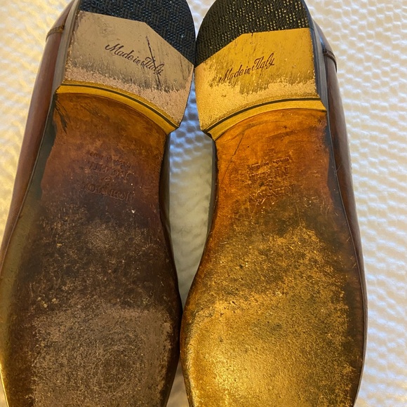 Johnston & Murphy Domani Men's Leather Loafers Shoes Size 9M Brown MADE IN ITALY - Picture 6 of 7